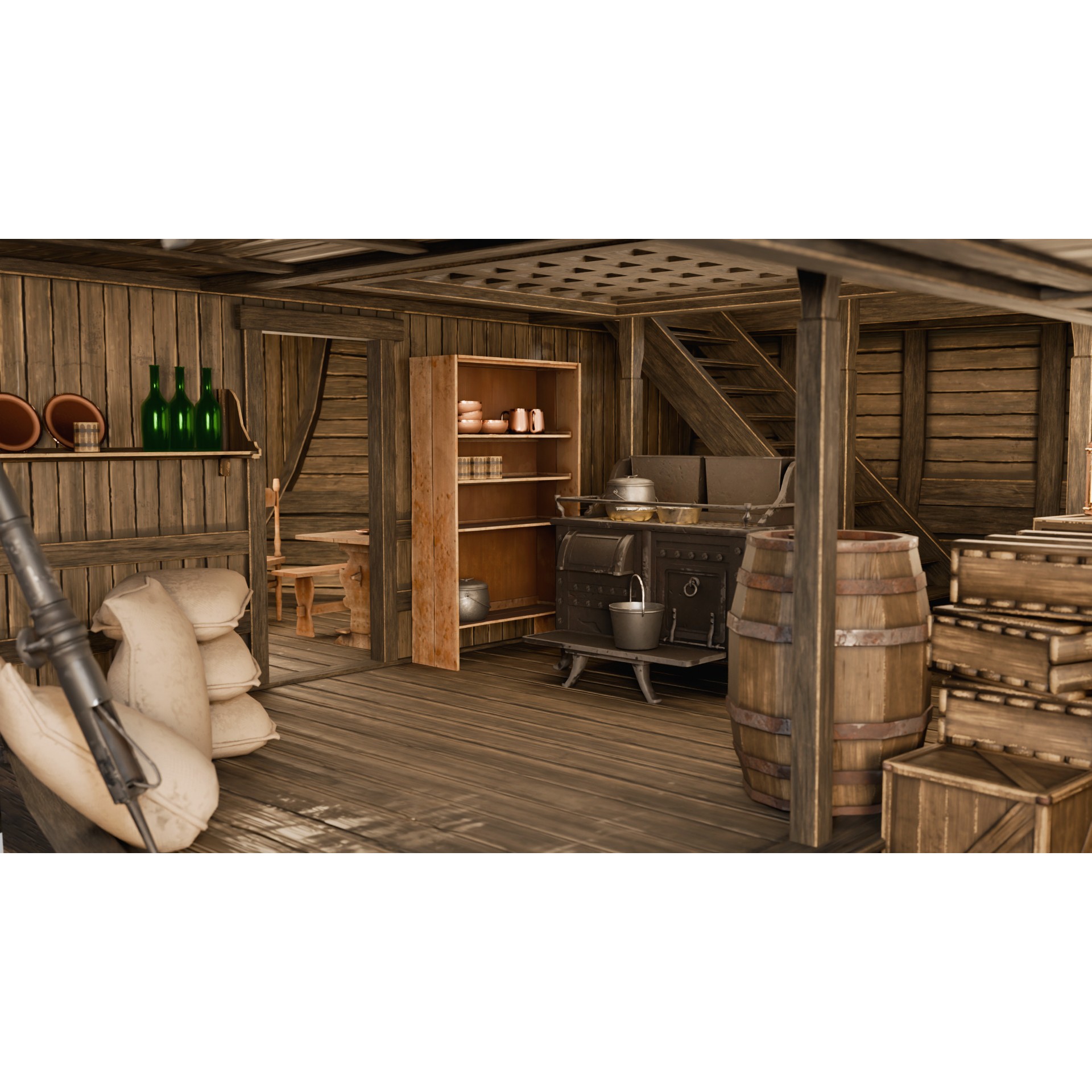 Santa Maria Ship - Game-Ready 3D Model - View 3