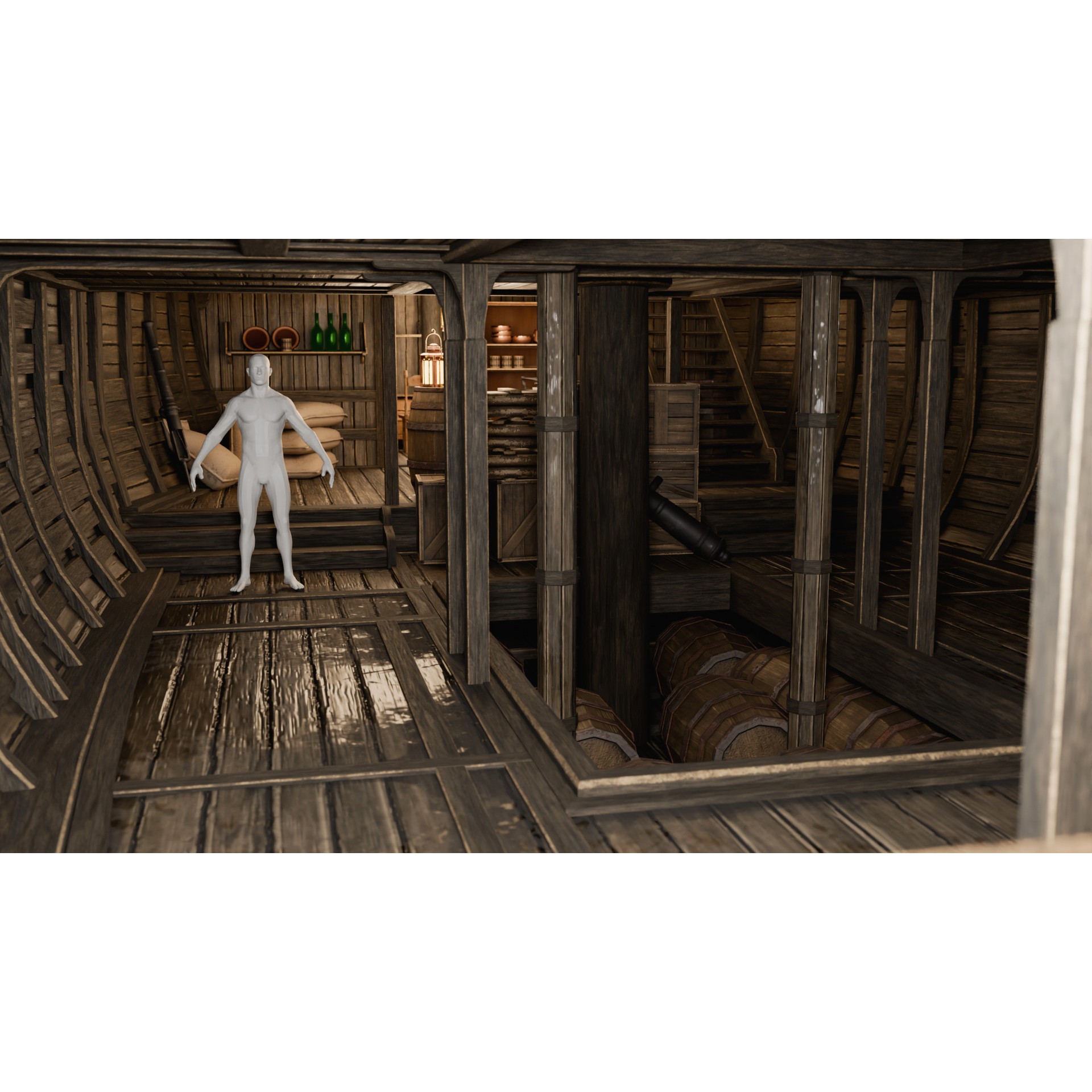 Santa Maria Ship - Game-Ready 3D Model - View 9