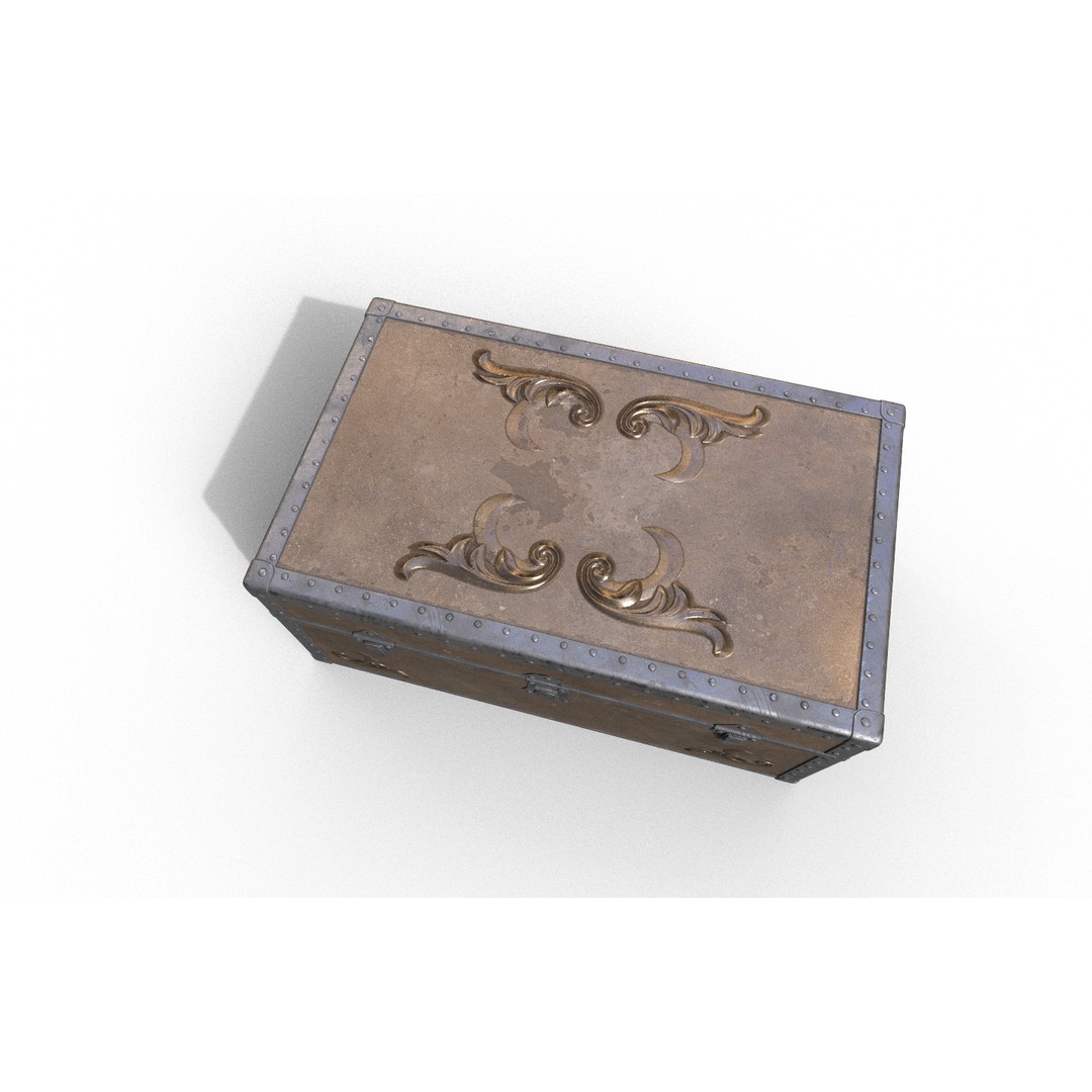 Chest 3D Model – Low Poly Storage Box with PBR Textures, FBX & OBJ