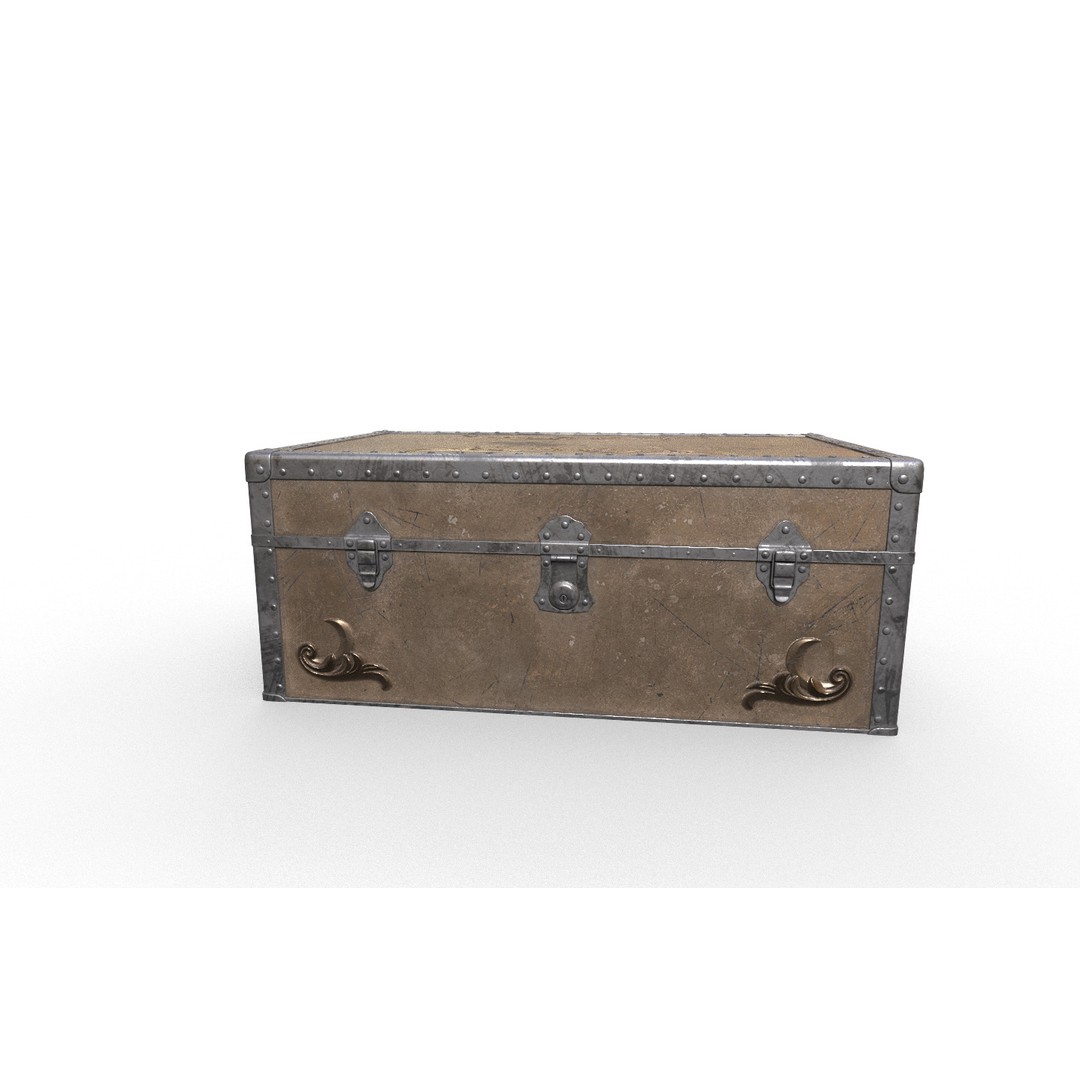 Chest 3D Model – Low Poly Storage Box with PBR Textures, FBX & OBJ - View 3