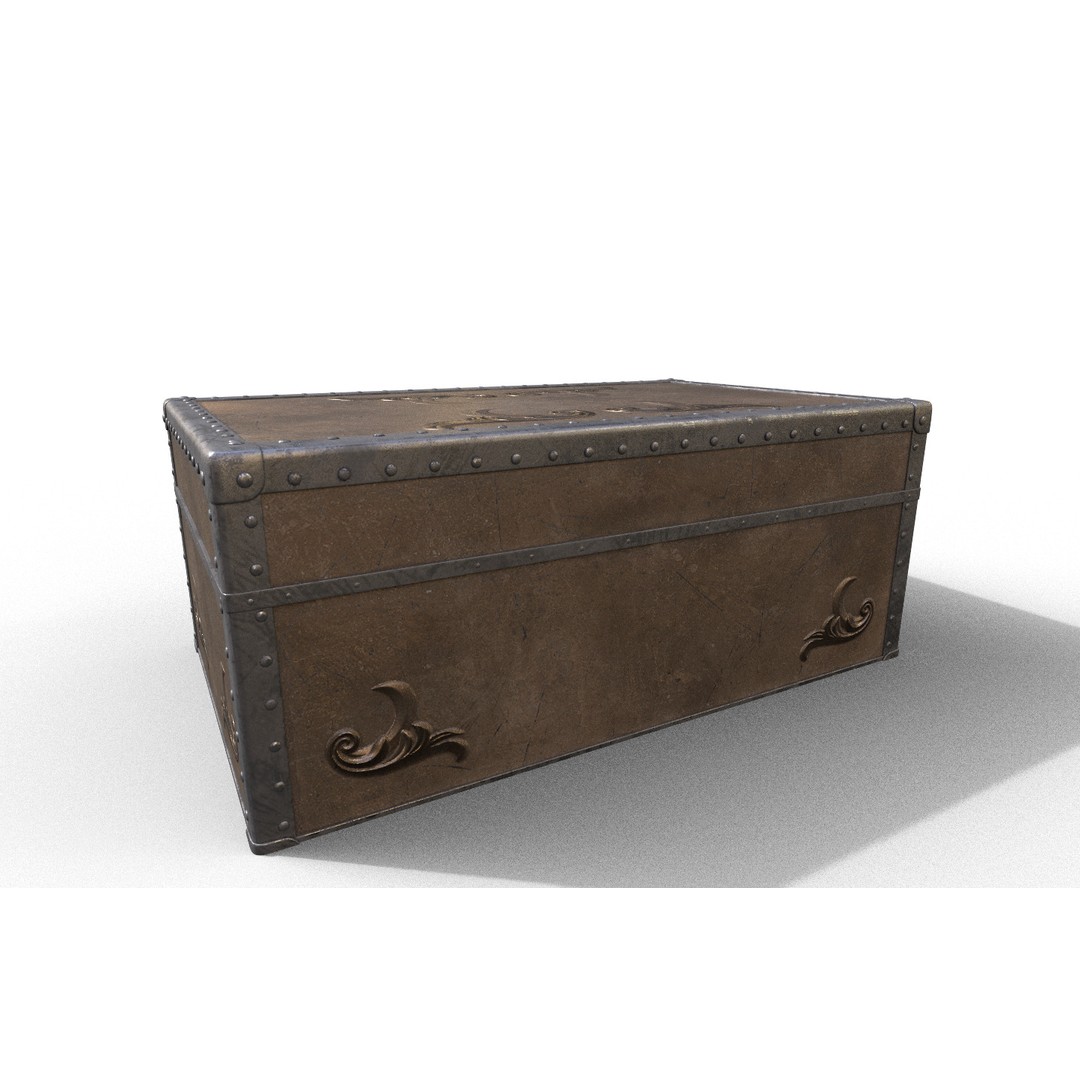 Chest 3D Model – Low Poly Storage Box with PBR Textures, FBX & OBJ - View 5