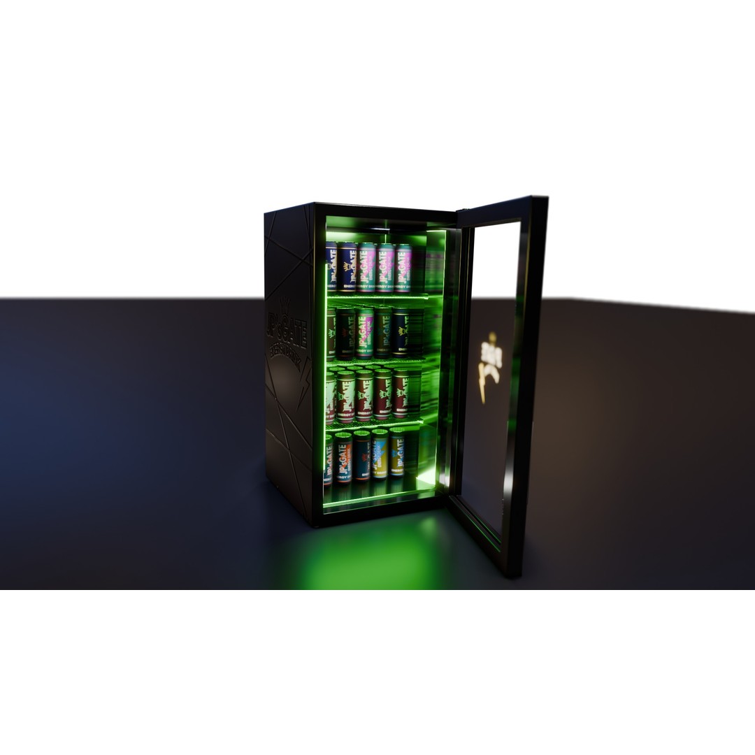 Soda Fridge 3D Model – Realistic Commercial Animation Asset, FBX, OBJ