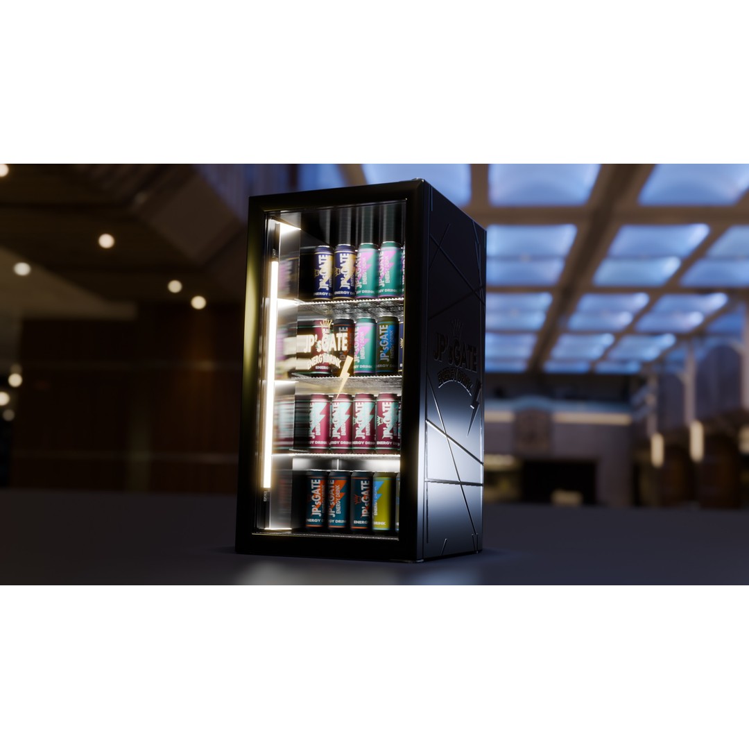 Soda Fridge 3D Model – Realistic Commercial Animation Asset, FBX, OBJ - View 3