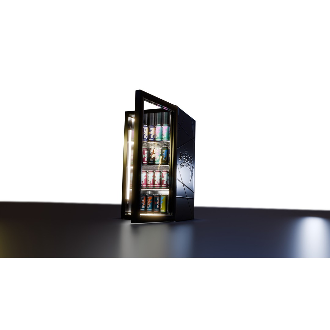 Soda Fridge 3D Model – Realistic Commercial Animation Asset, FBX, OBJ - View 9
