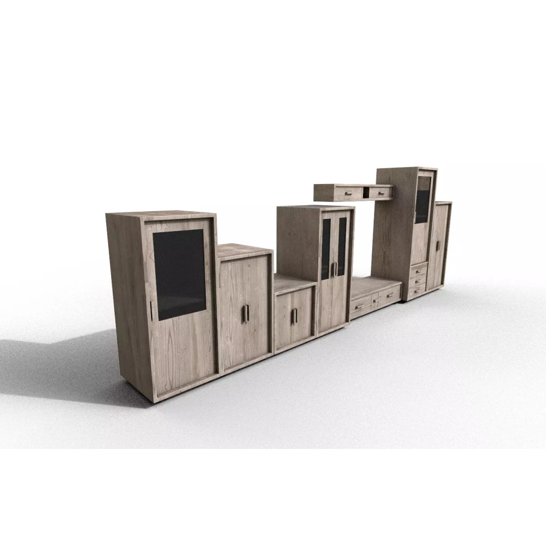 Modern Furniture Set 3D Model – Low Poly Game-Ready Asset, FBX, OBJ - View 2