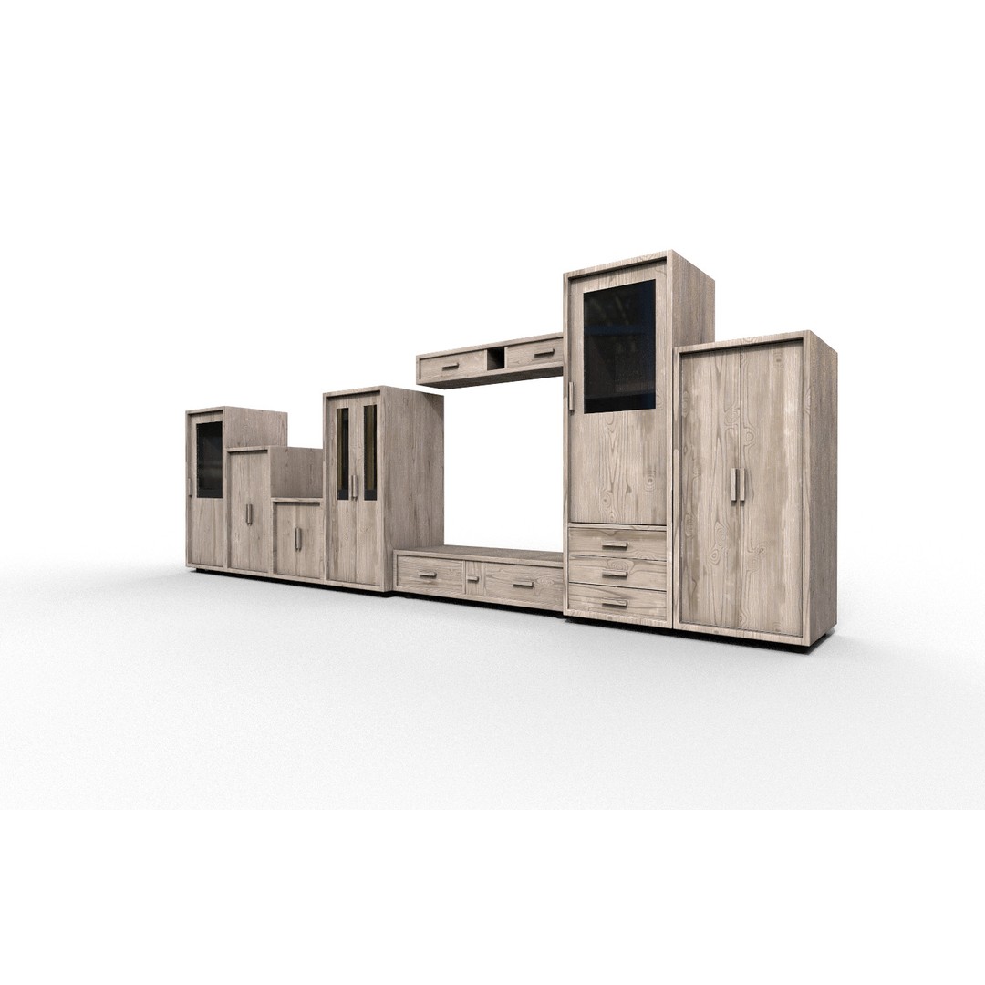 Modern Furniture Set 3D Model – Low Poly Game-Ready Asset, FBX, OBJ - View 4