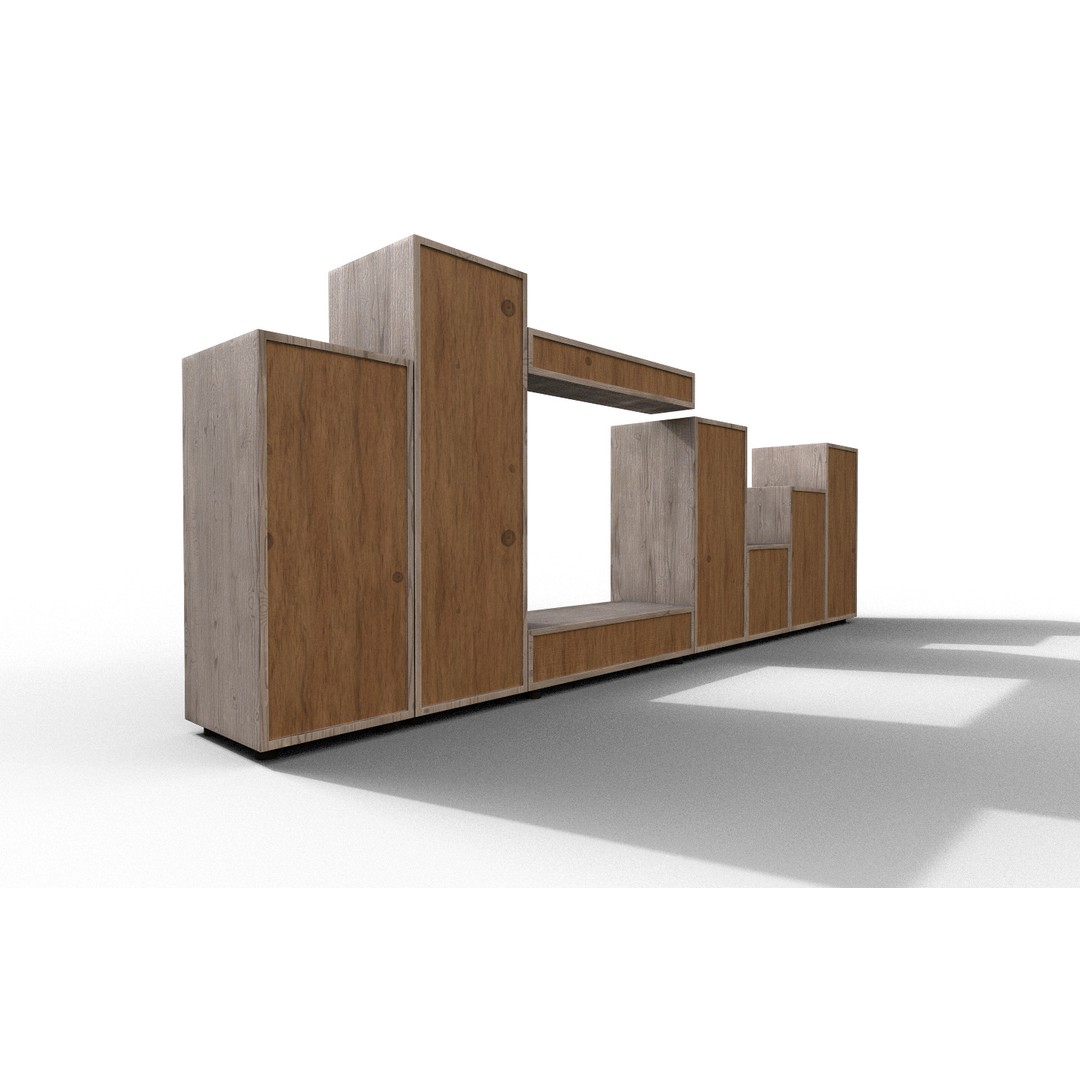 Modern Furniture Set 3D Model – Low Poly Game-Ready Asset, FBX, OBJ - View 5