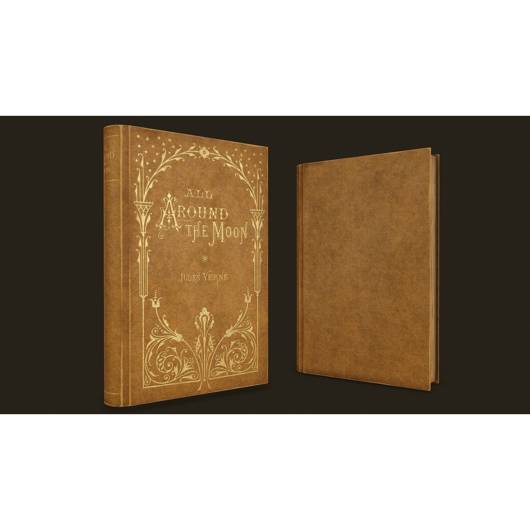 Old Books 3D Model – Low Poly Game Ready Asset, FBX, OBJ - View 5