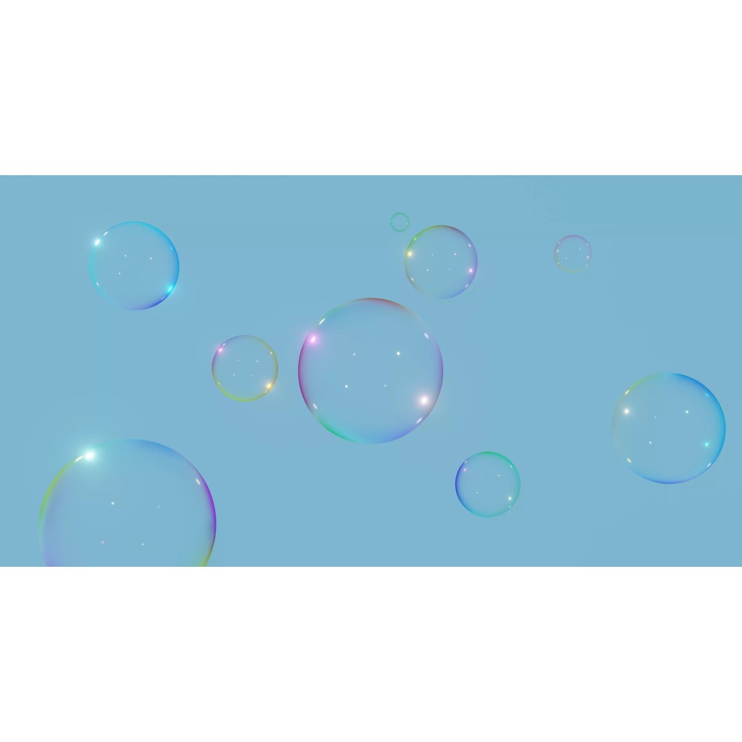 Bubbles 3D Model – Low Poly PBR Asset for Various Uses, Blender, FBX - View 2