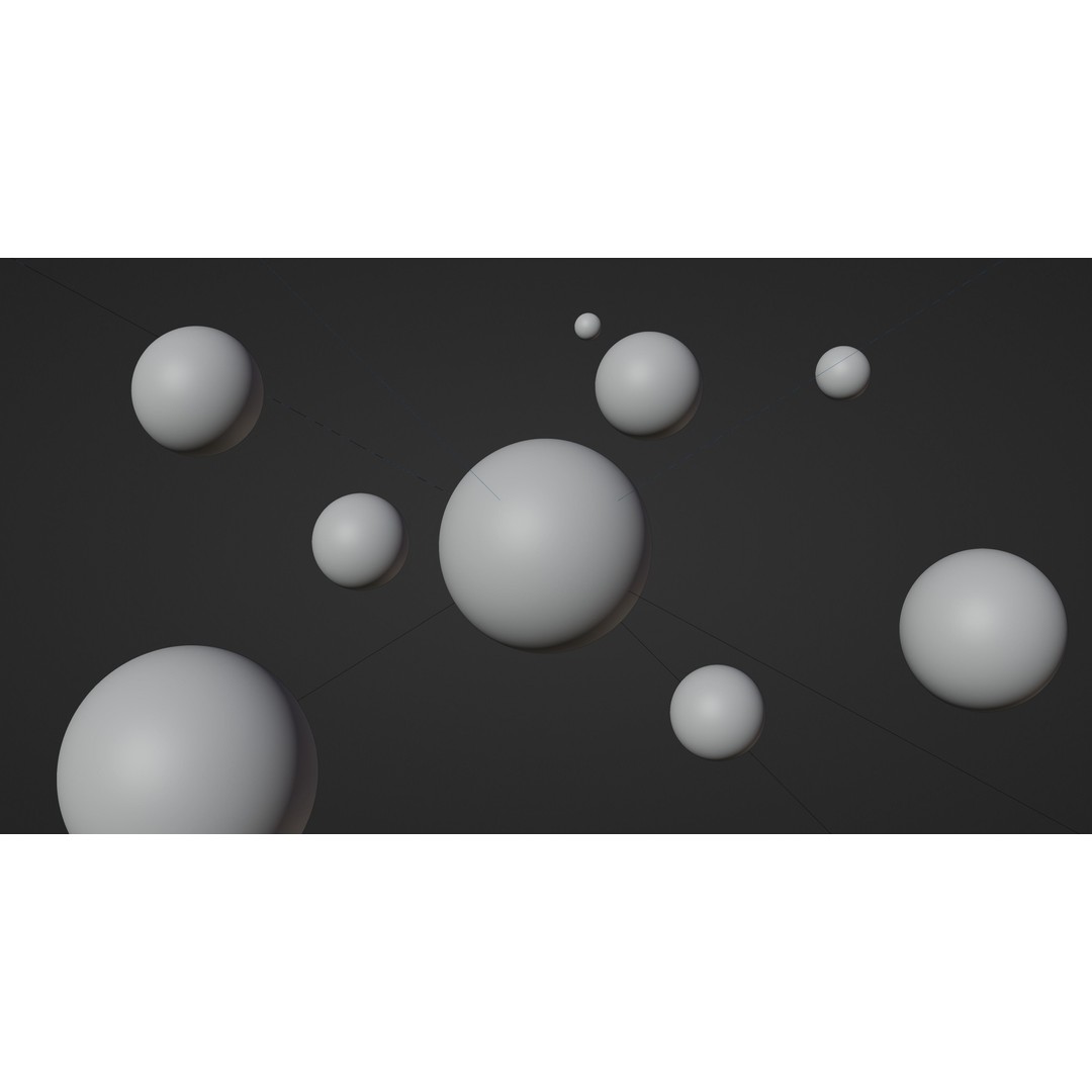 Bubbles 3D Model – Low Poly PBR Asset for Various Uses, Blender, FBX - View 4