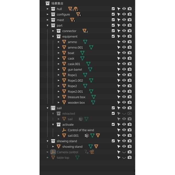 Endeavour Sailing Frigate - PBR Game-Ready 3D Model - View 20