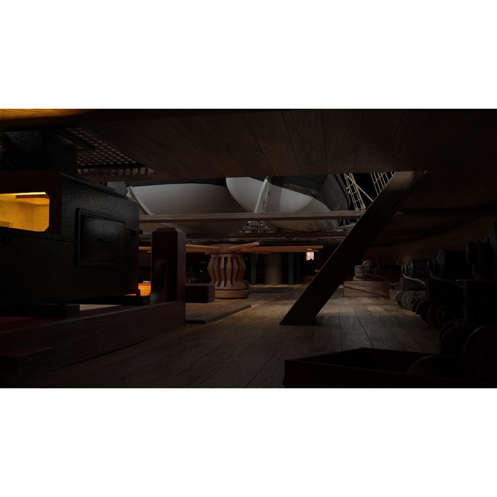 Endeavour Sailing Frigate - PBR Game-Ready 3D Model - View 28