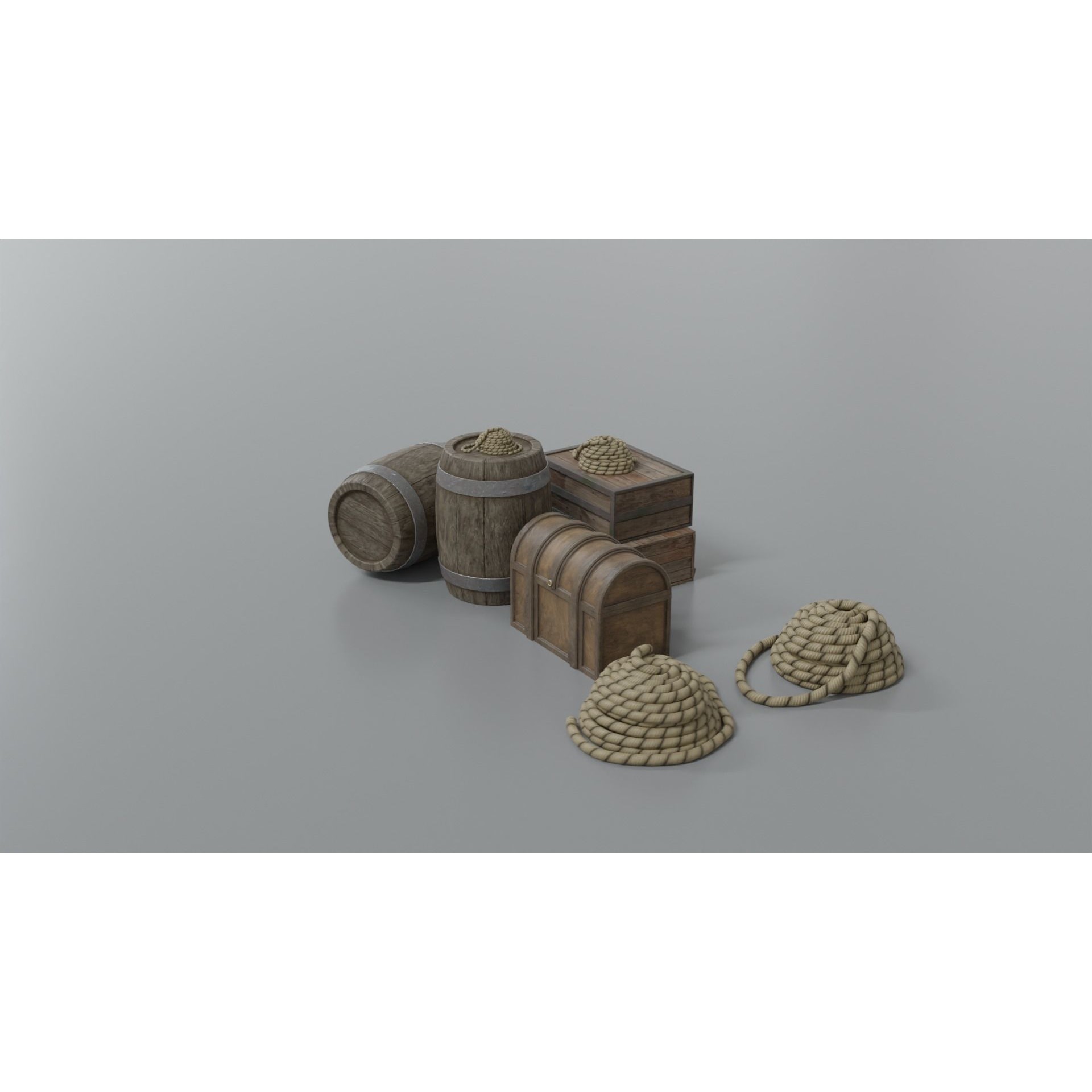 Endeavour Sailing Frigate - PBR Game-Ready 3D Model - View 34