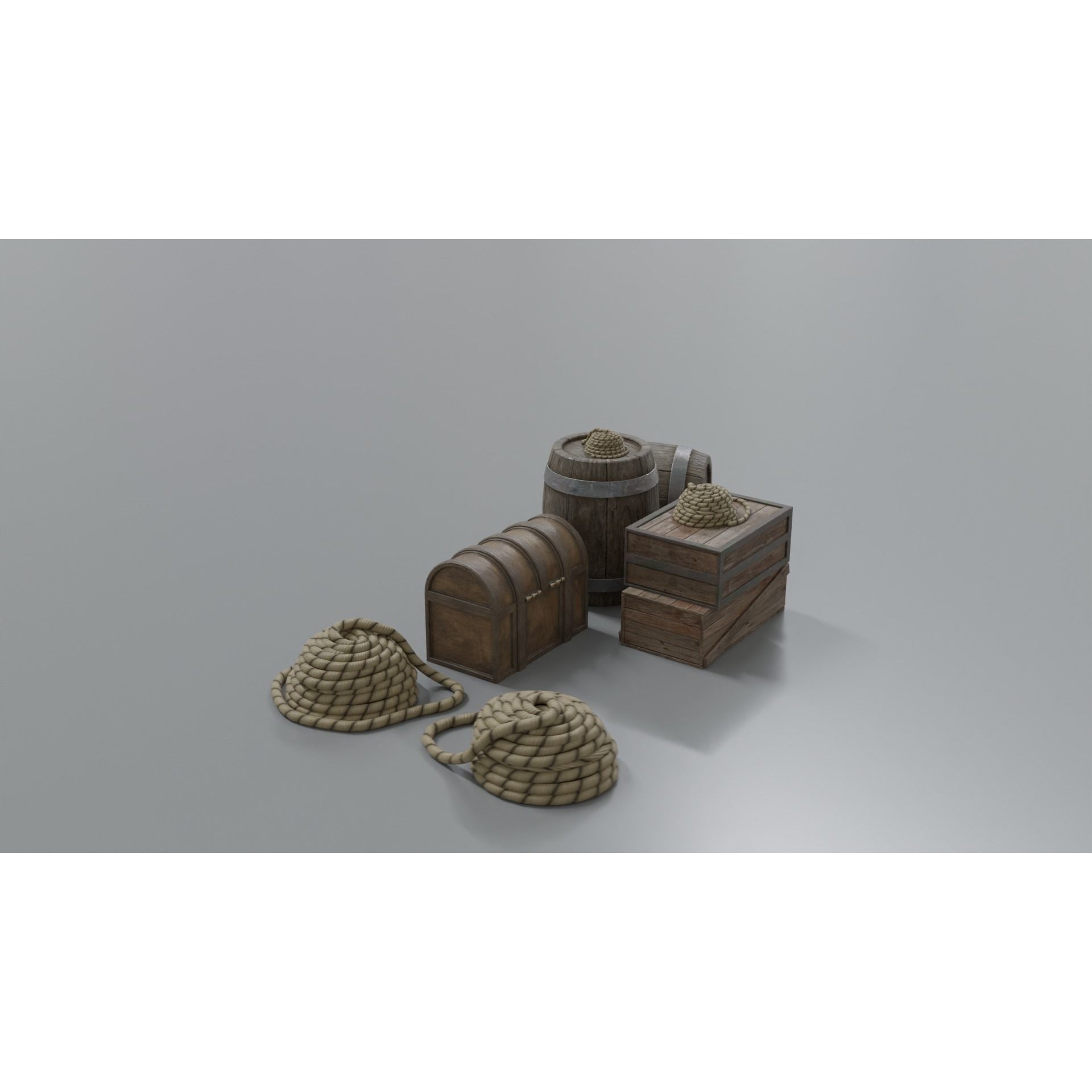 Endeavour Sailing Frigate - PBR Game-Ready 3D Model - View 36