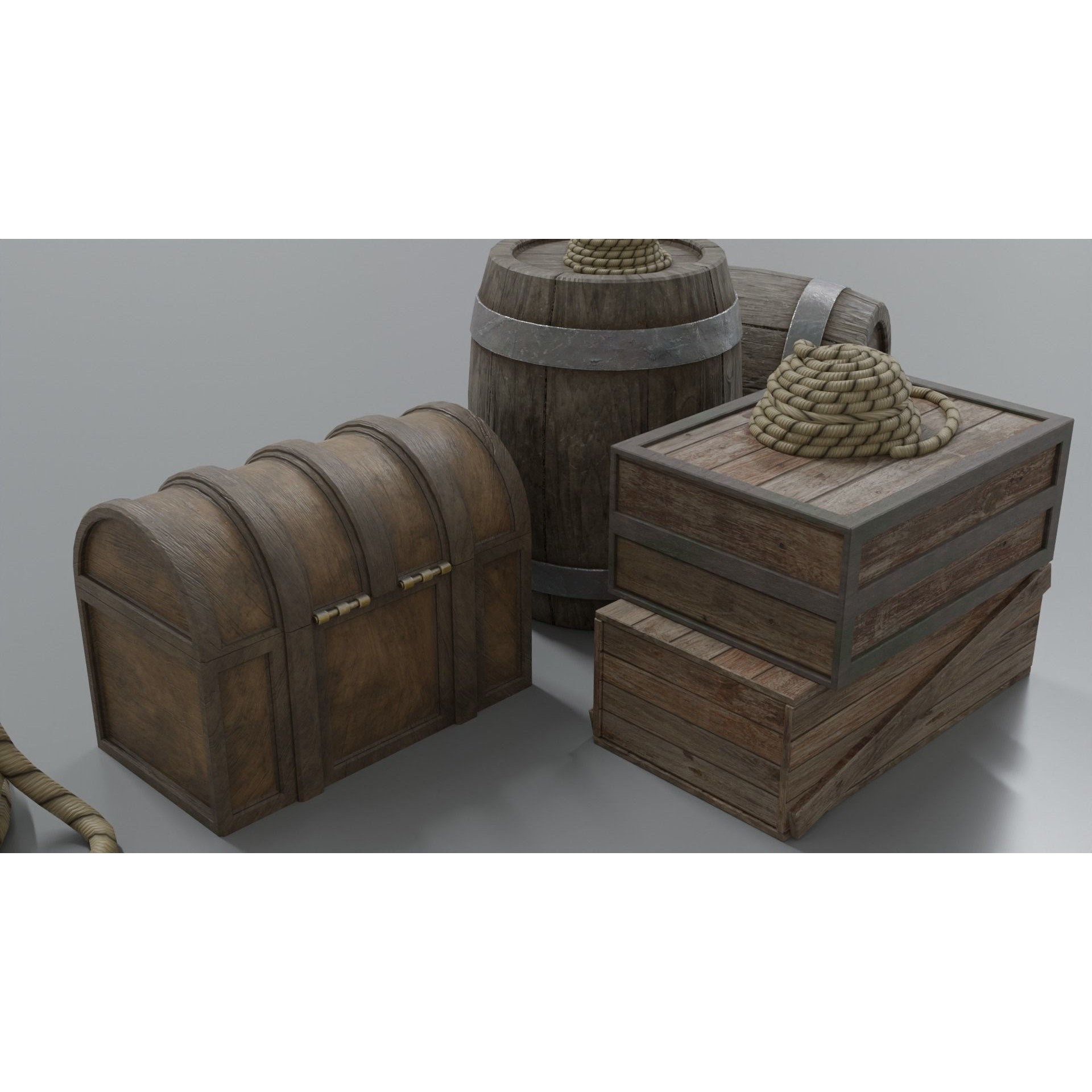 Endeavour Sailing Frigate - PBR Game-Ready 3D Model - View 39