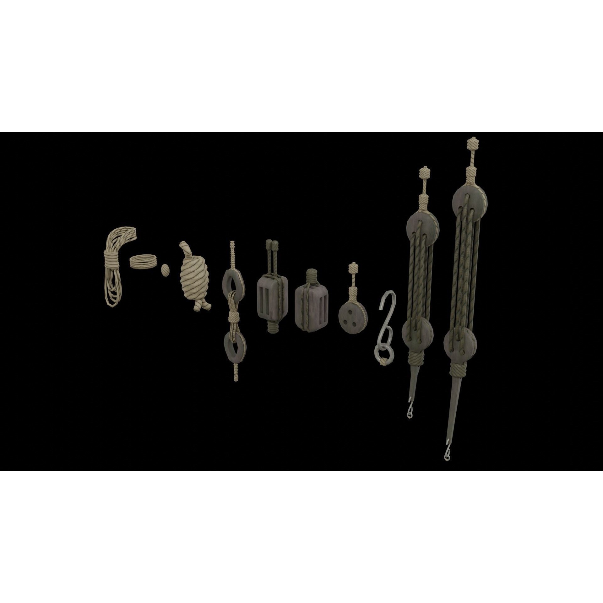 Endeavour Sailing Frigate - PBR Game-Ready 3D Model - View 48