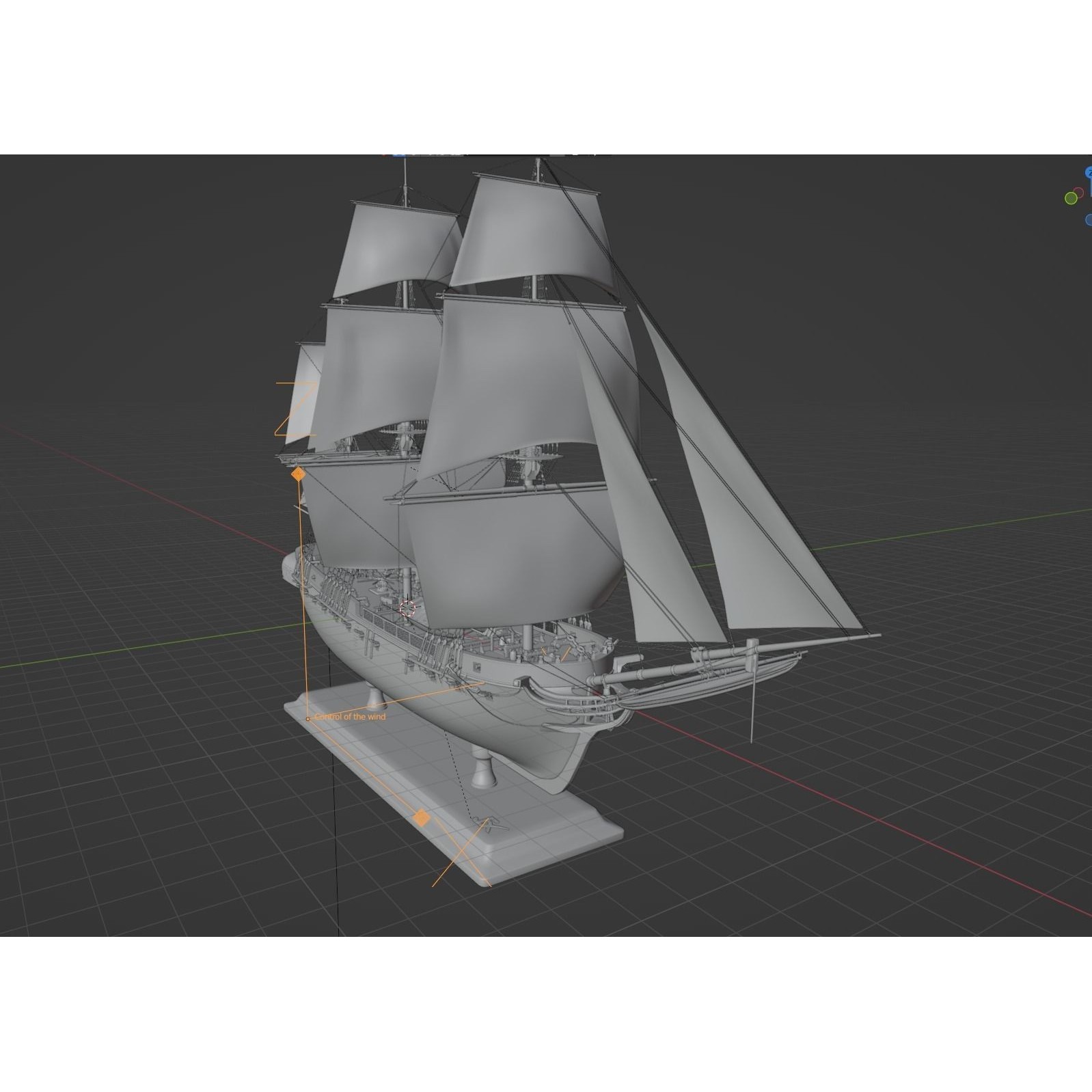 Endeavour Sailing Frigate - PBR Game-Ready 3D Model - View 54