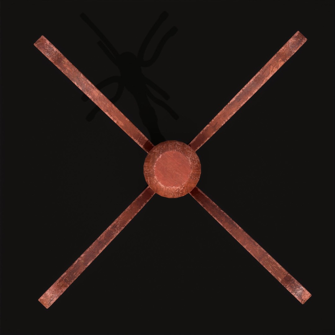 Ornate Wooden Coat Rack 3D Model – Low Poly Game Asset, FBX & OBJ - View 8
