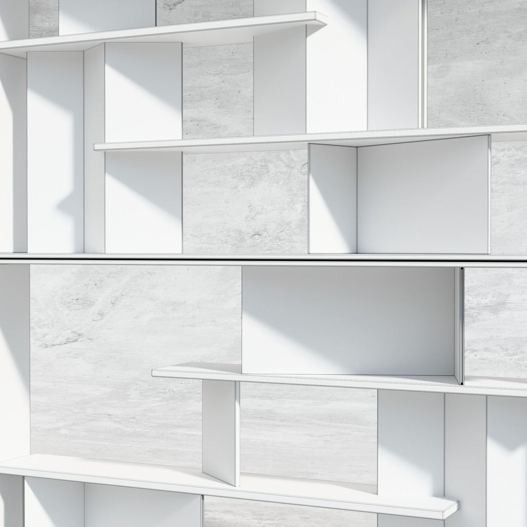 Garrett Bookcase 3D Model – Low Poly PBR Furniture for Interior Design - View 10