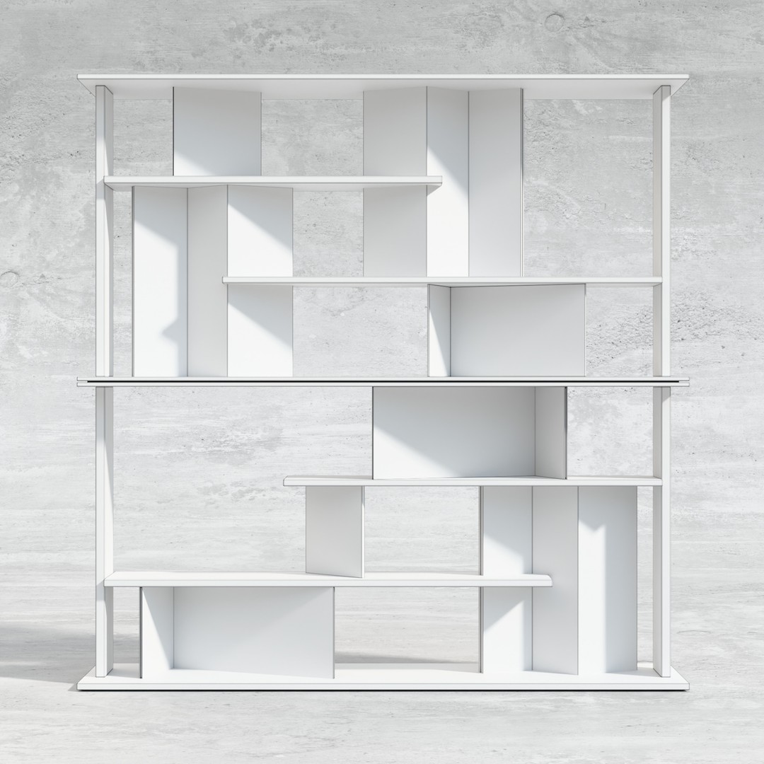 Garrett Bookcase 3D Model – Low Poly PBR Furniture for Interior Design - View 9