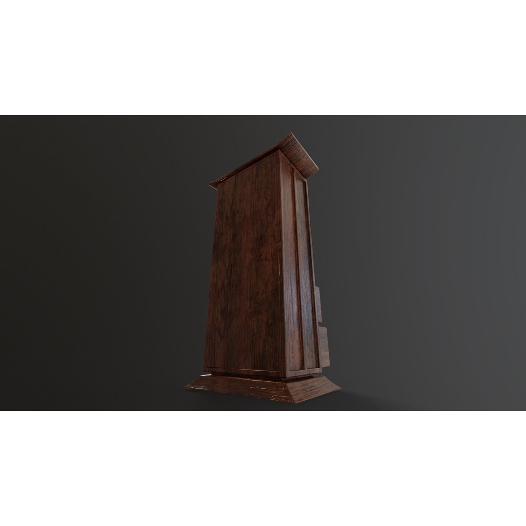 Kondo Dresser 3D Model – Low Poly Furniture Asset, FBX, OBJ - View 11