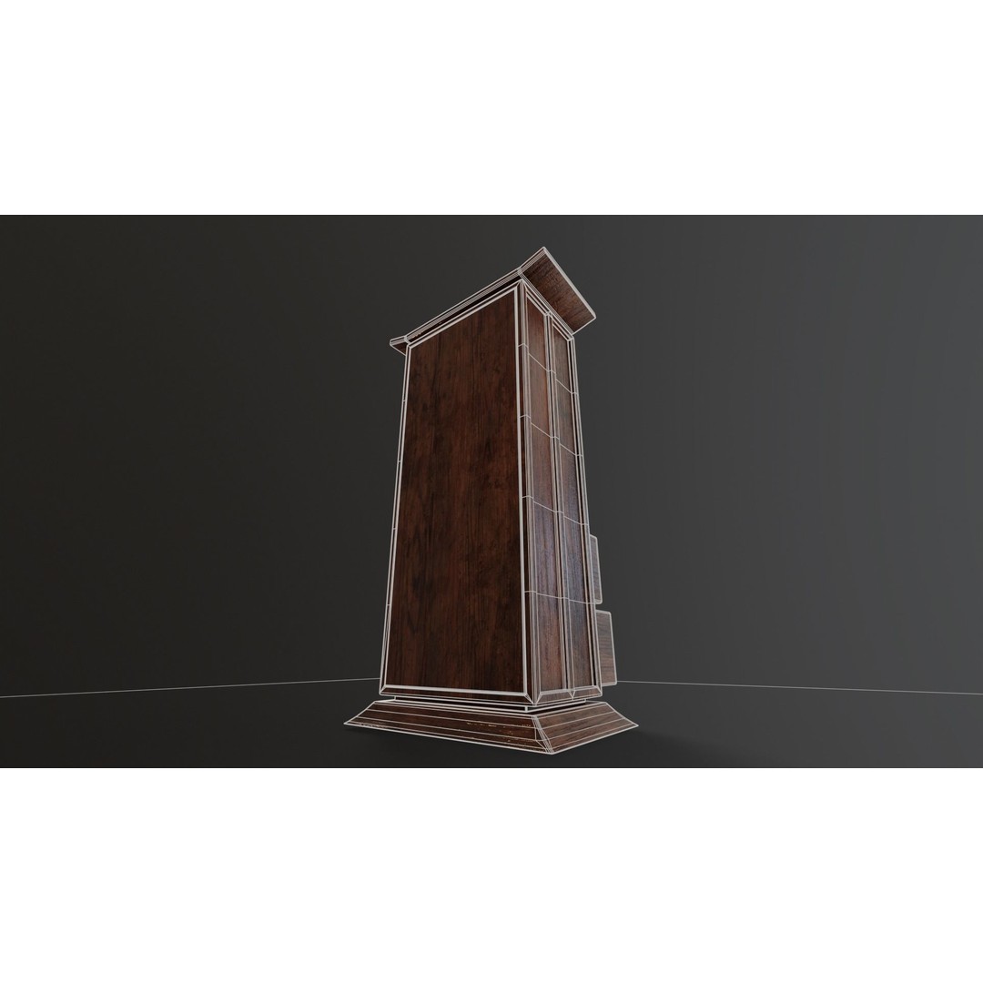 Kondo Dresser 3D Model – Low Poly Furniture Asset, FBX, OBJ - View 12