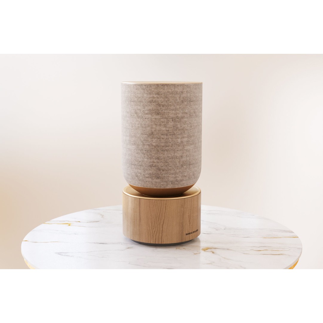 Luxury Bluetooth Speaker 3D Model – Photorealistic Wood & Mesh Design, FBX - View 3