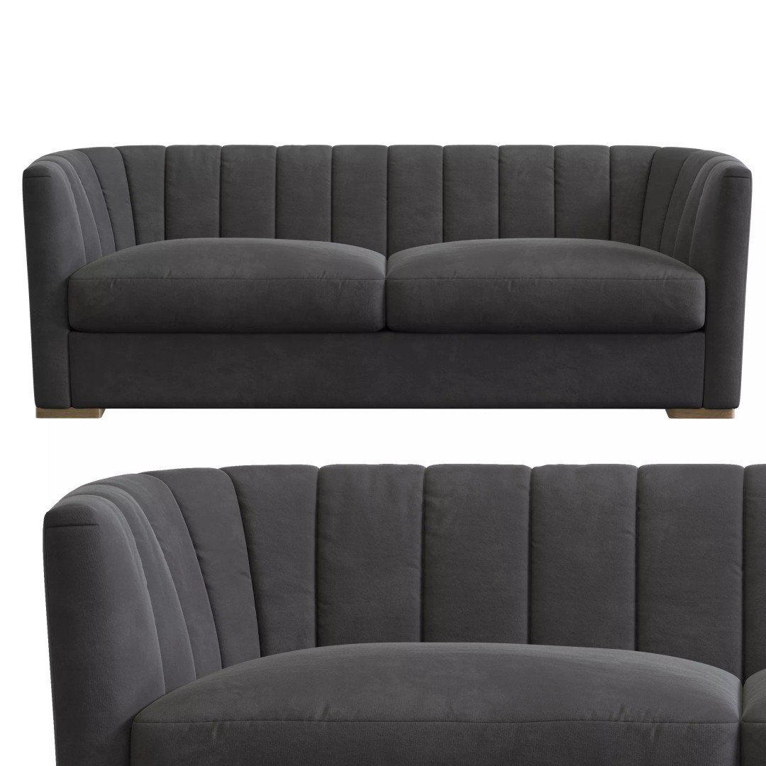 Audrey Sofa 3D Model – High Poly Game-Ready PBR Asset, FBX - View 2