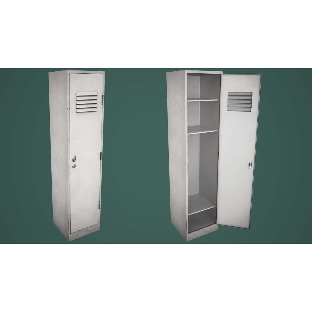 Large School Gym Locker 3D Model – Low Poly PBR Asset, FBX, OBJ - View 5