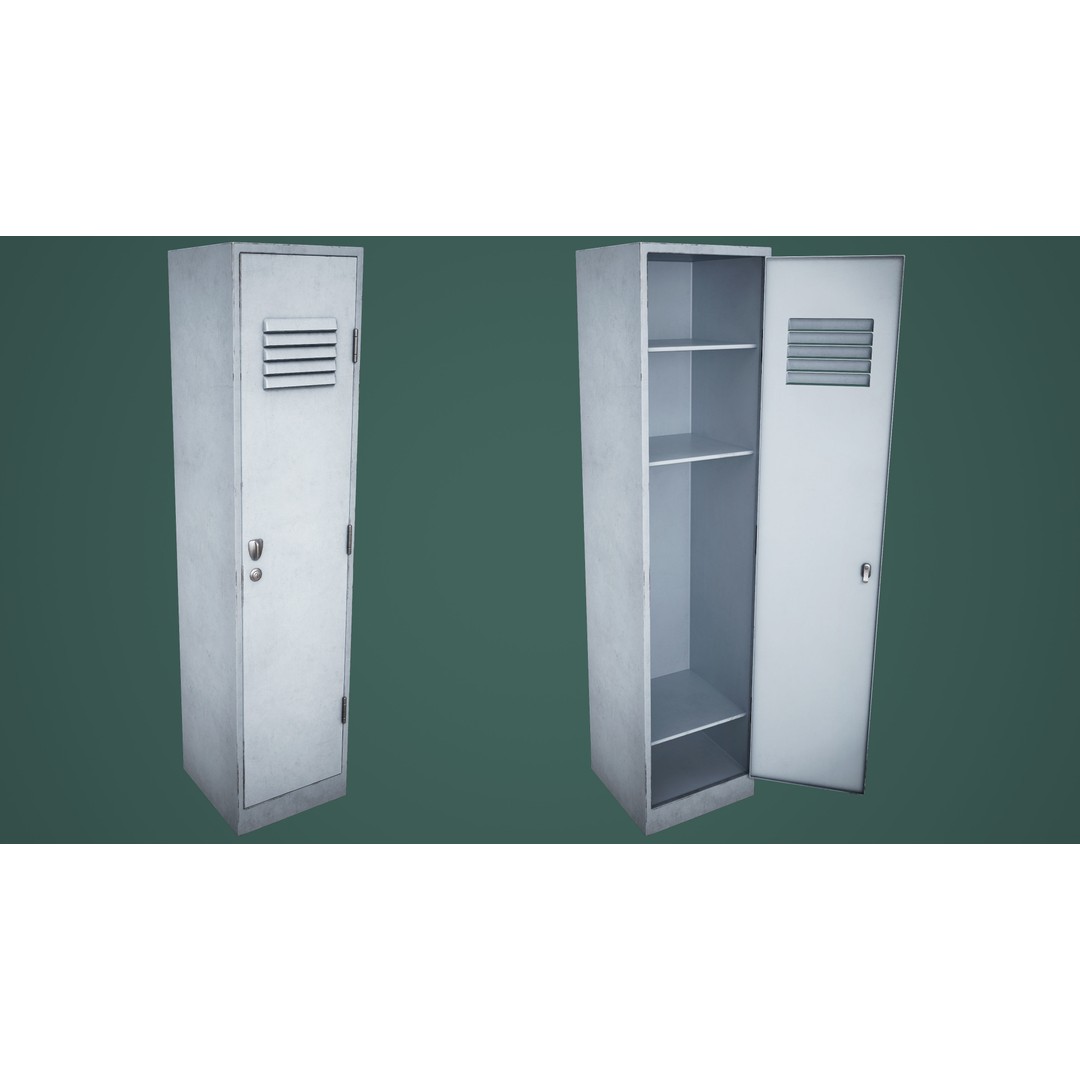 Large School Gym Locker 3D Model – Low Poly PBR Asset, FBX, OBJ - View 6