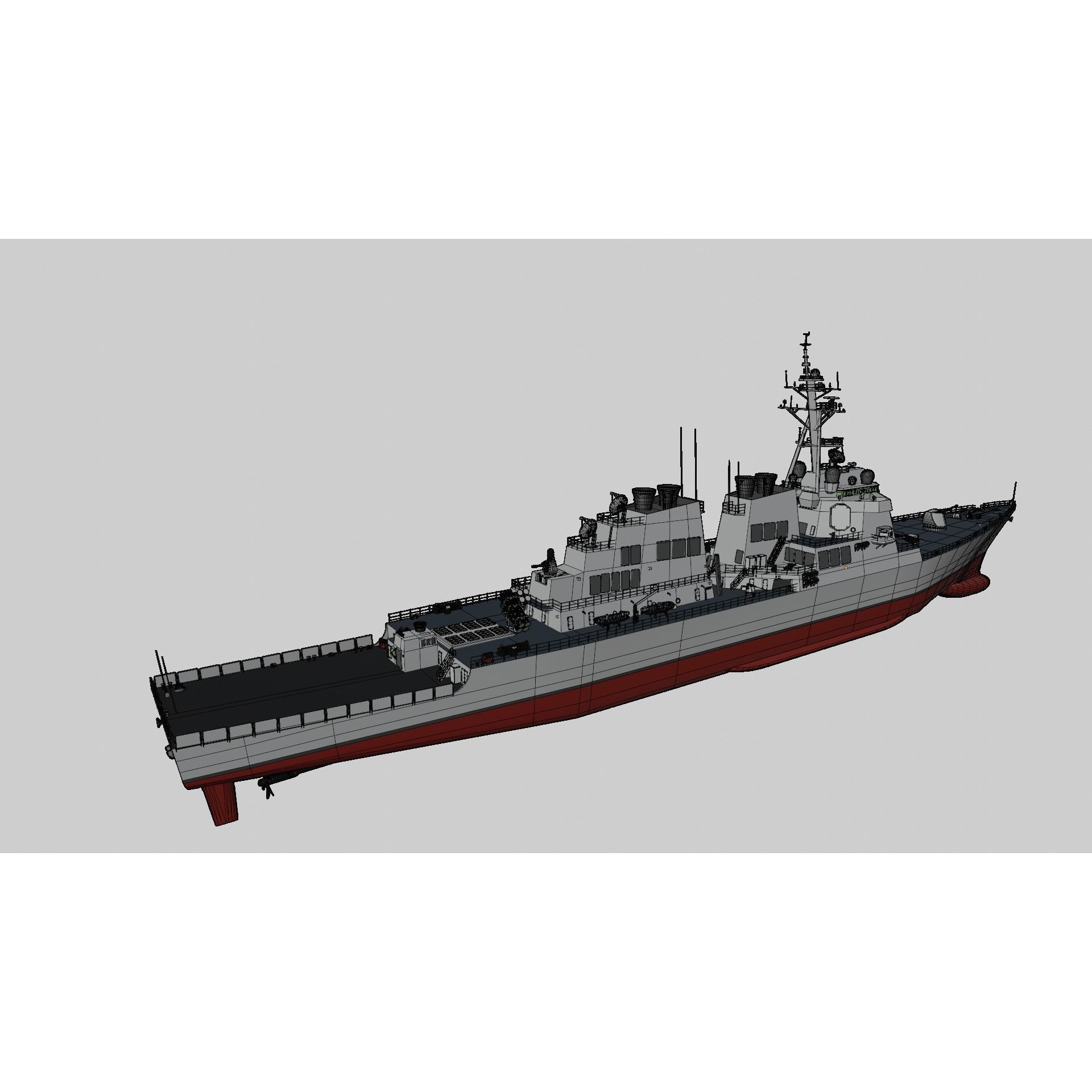 USS Arleigh Burke - Game-Ready 3D Model