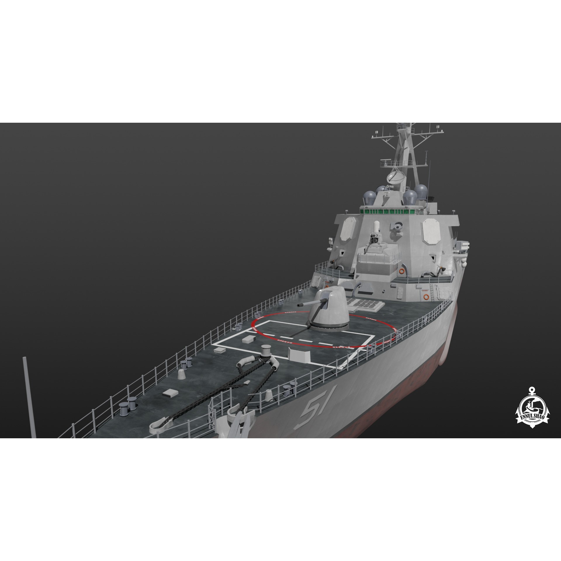USS Arleigh Burke - Game-Ready 3D Model - View 12