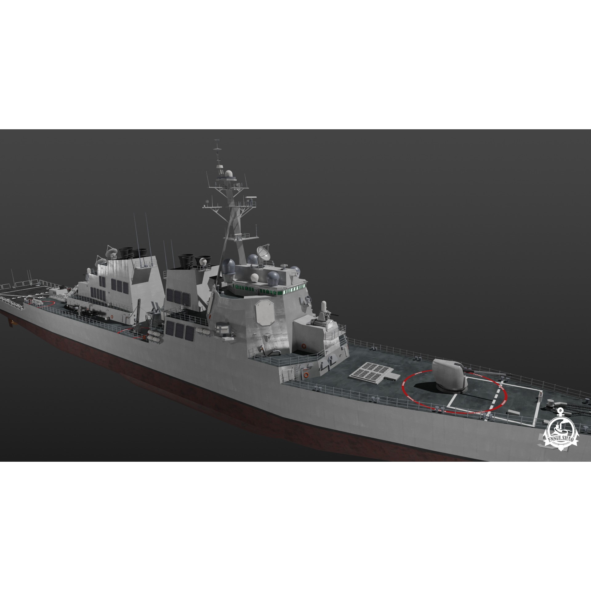 USS Arleigh Burke - Game-Ready 3D Model - View 13