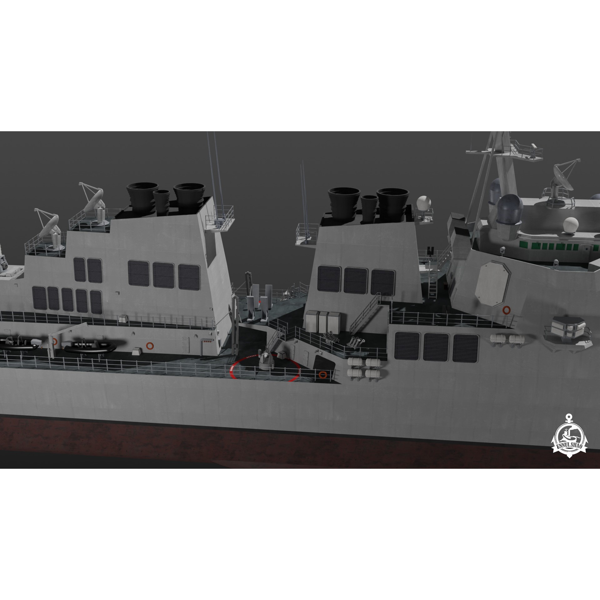 USS Arleigh Burke - Game-Ready 3D Model - View 14