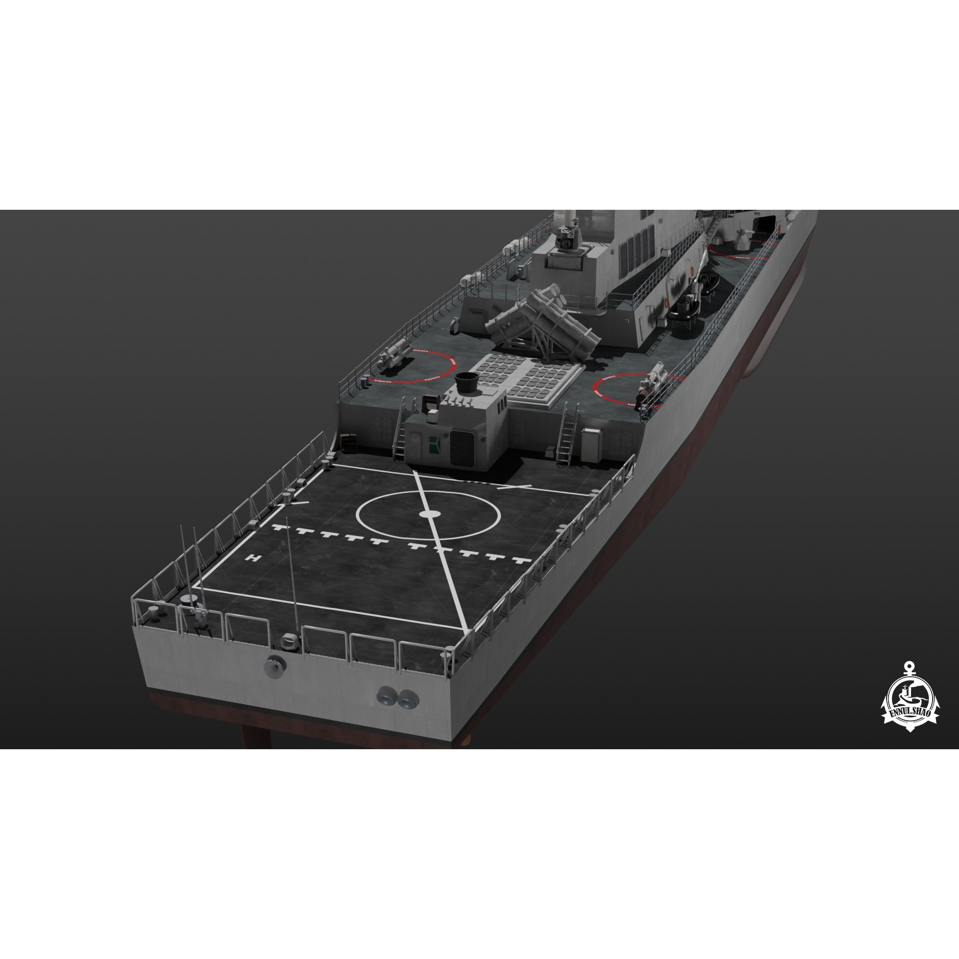 USS Arleigh Burke - Game-Ready 3D Model - View 15