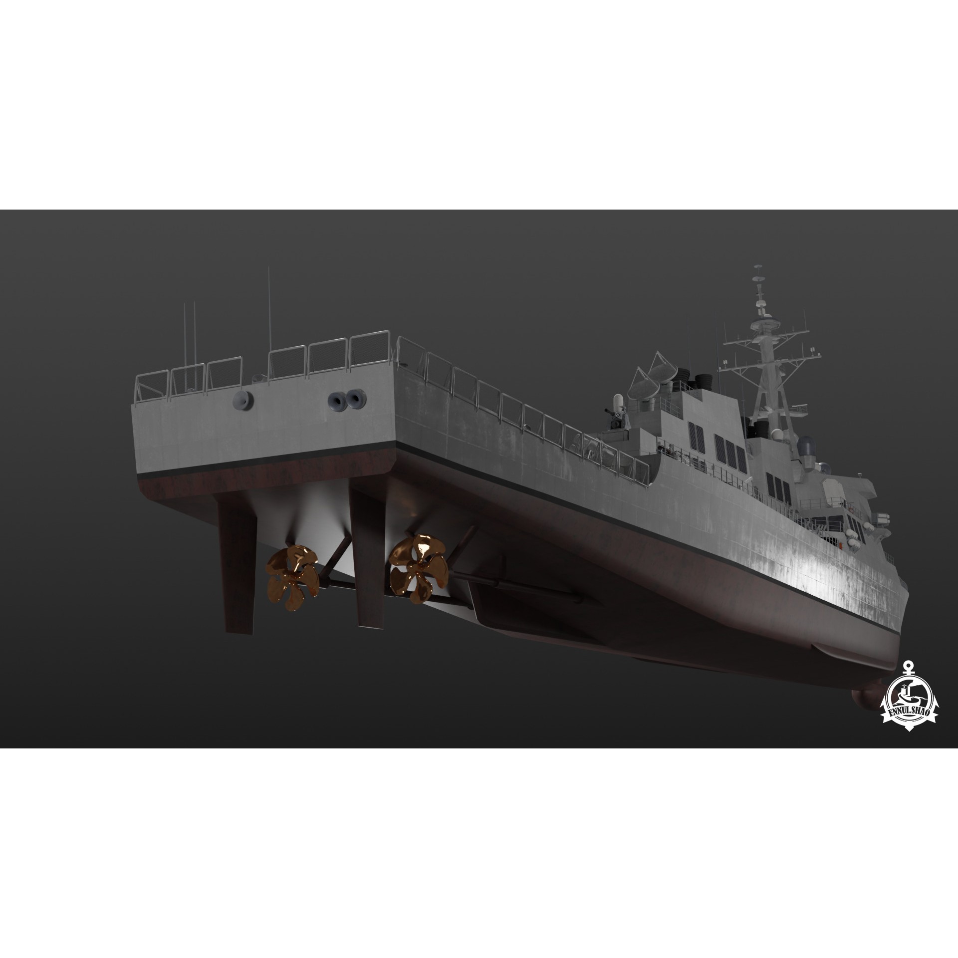 USS Arleigh Burke - Game-Ready 3D Model - View 8