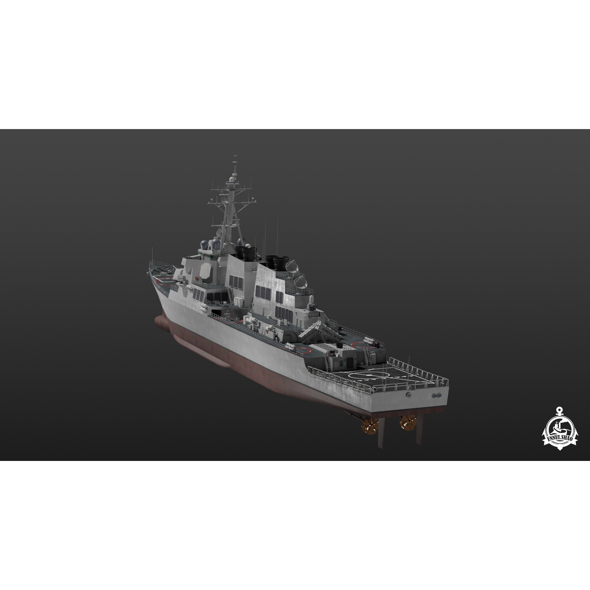 USS Arleigh Burke - Game-Ready 3D Model - View 9