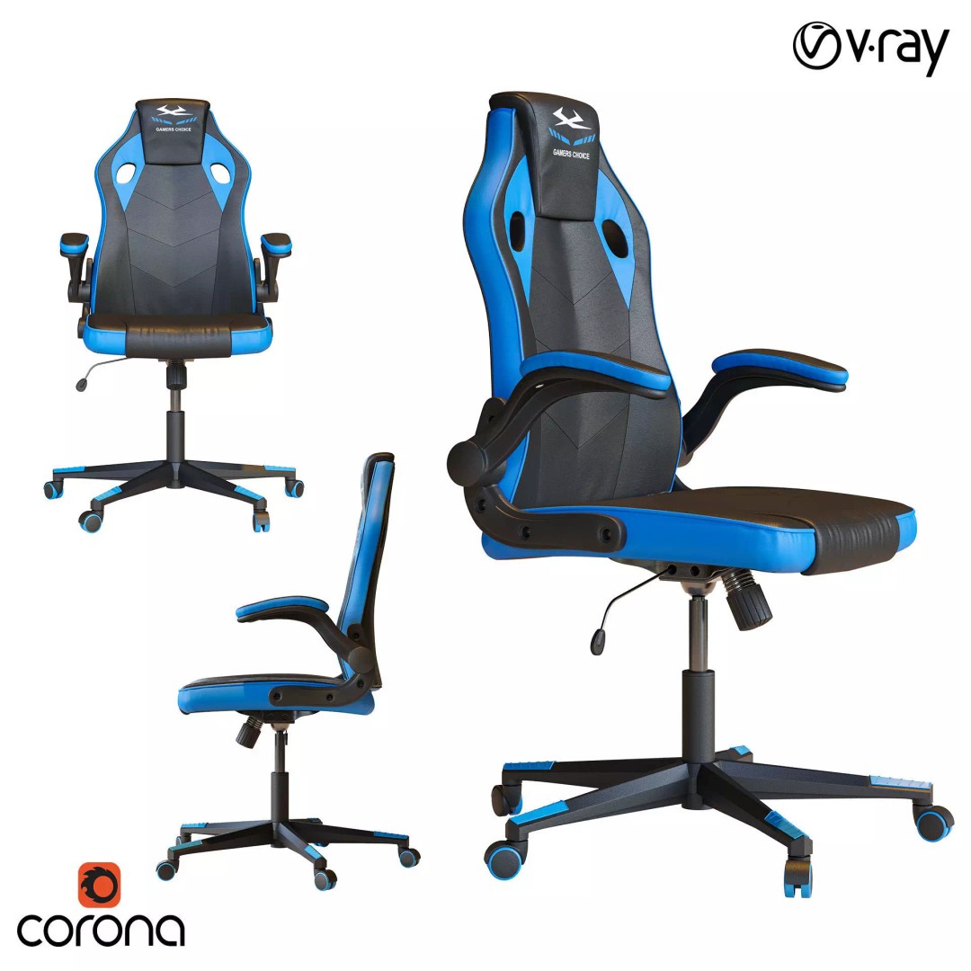 Jysk VOJENS Gaming Chair 3D Model – Modern Furniture Asset, FBX, OBJ - View 2
