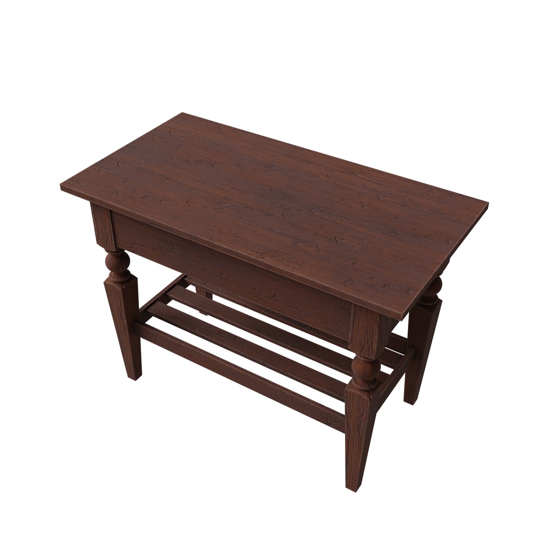 Wooden Table 3D Model – Modern Furniture Asset, PBR Textures, FBX