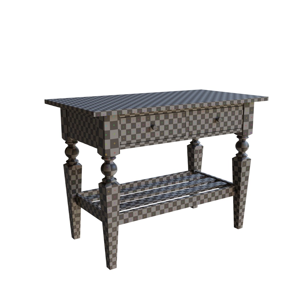Wooden Table 3D Model – Modern Furniture Asset, PBR Textures, FBX - View 11