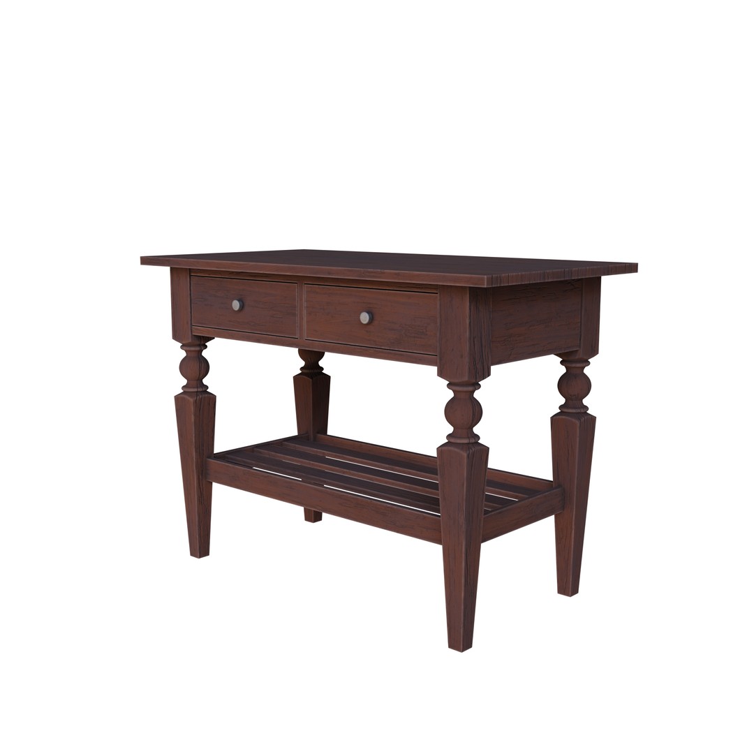 Wooden Table 3D Model – Modern Furniture Asset, PBR Textures, FBX - View 14