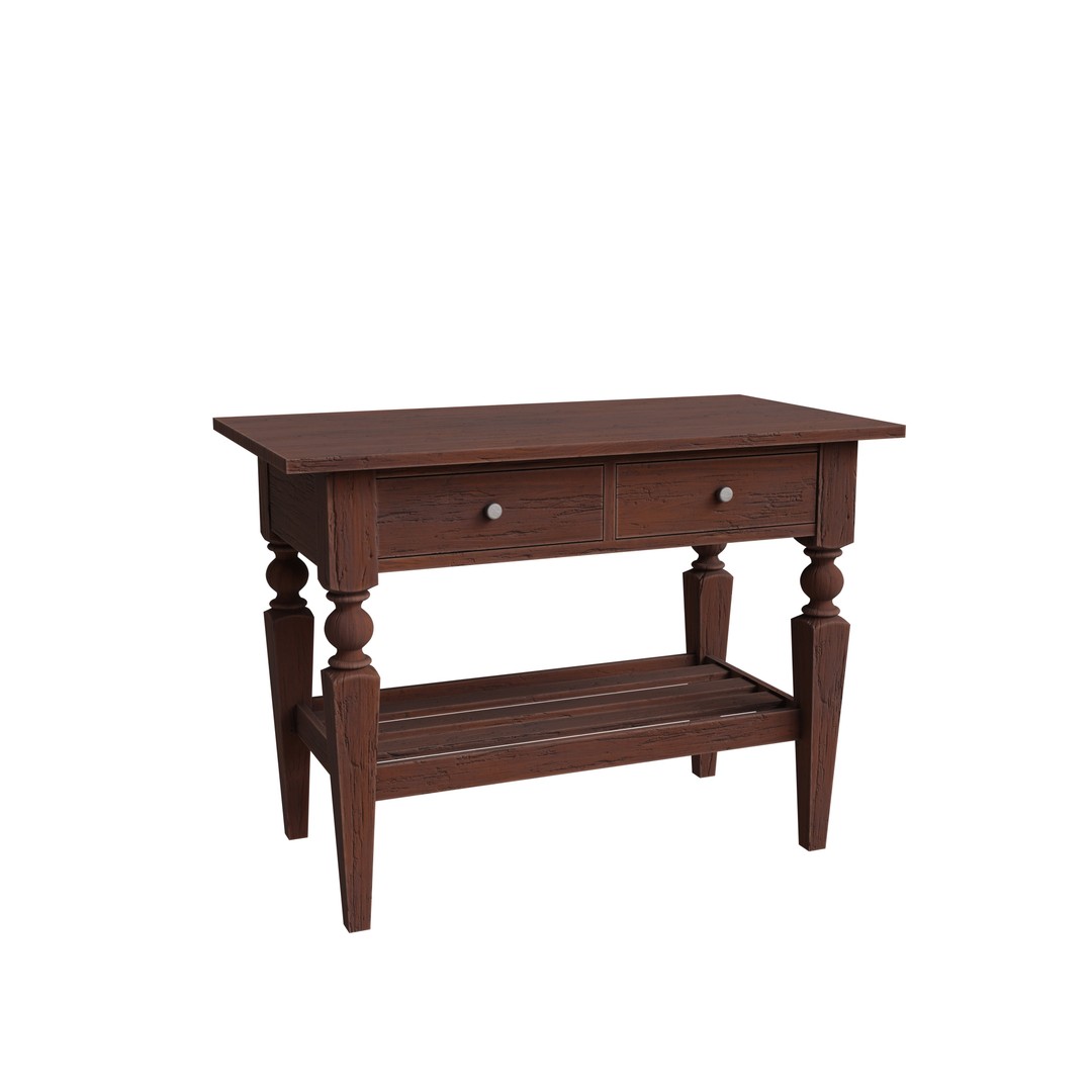 Wooden Table 3D Model – Modern Furniture Asset, PBR Textures, FBX - View 15