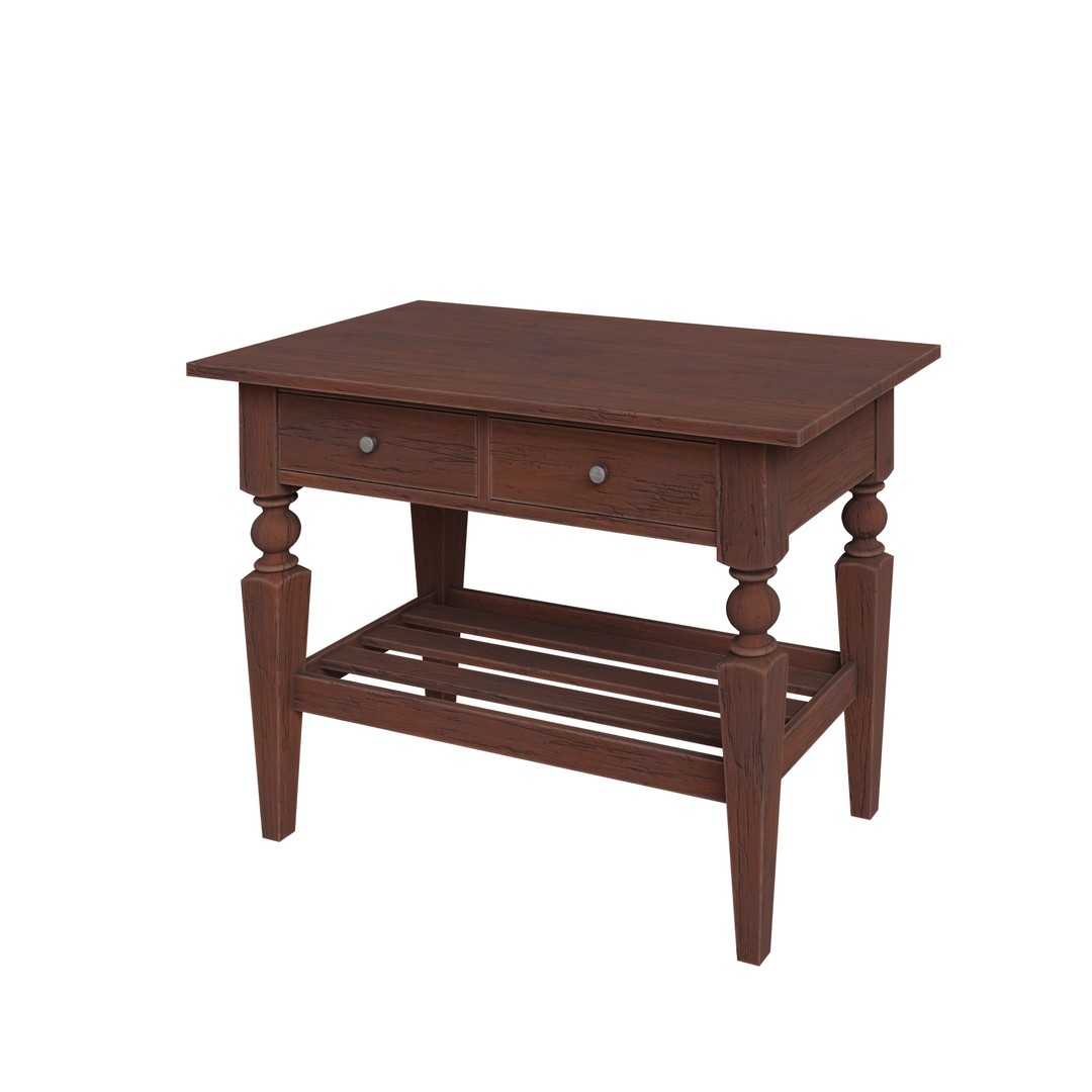 Wooden Table 3D Model – Modern Furniture Asset, PBR Textures, FBX - View 18