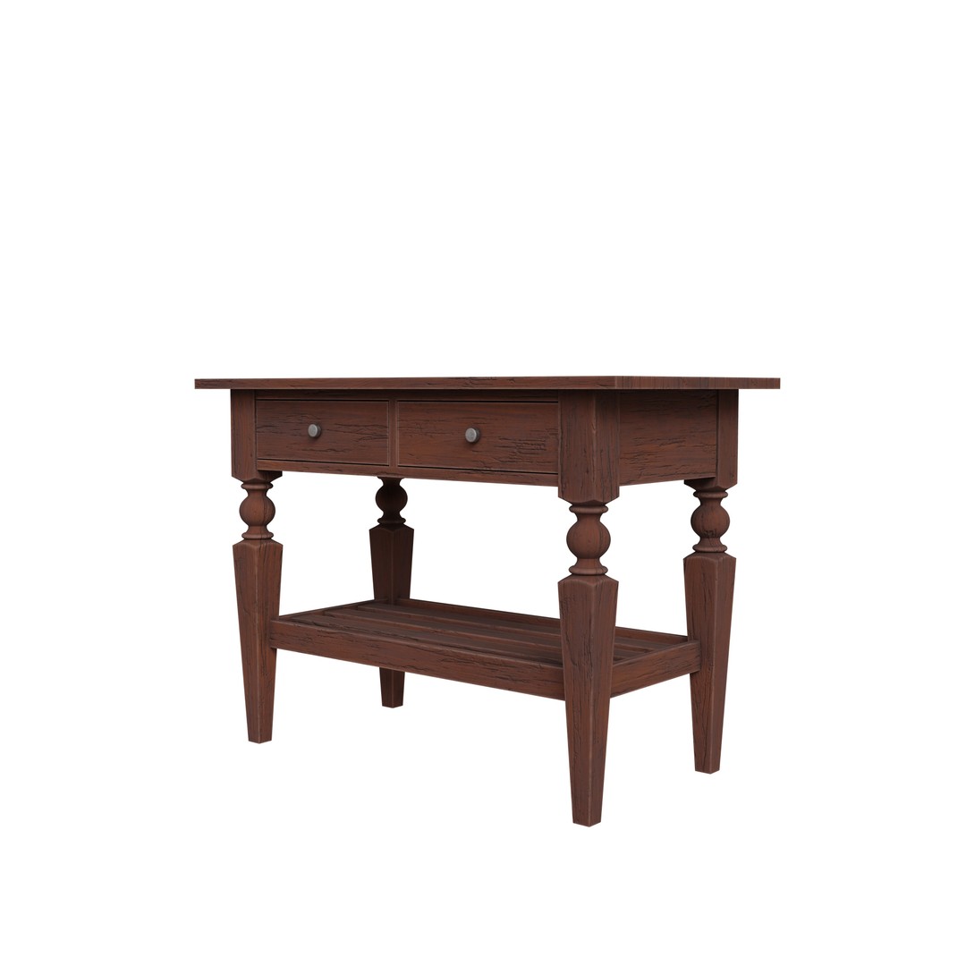 Wooden Table 3D Model – Modern Furniture Asset, PBR Textures, FBX - View 19