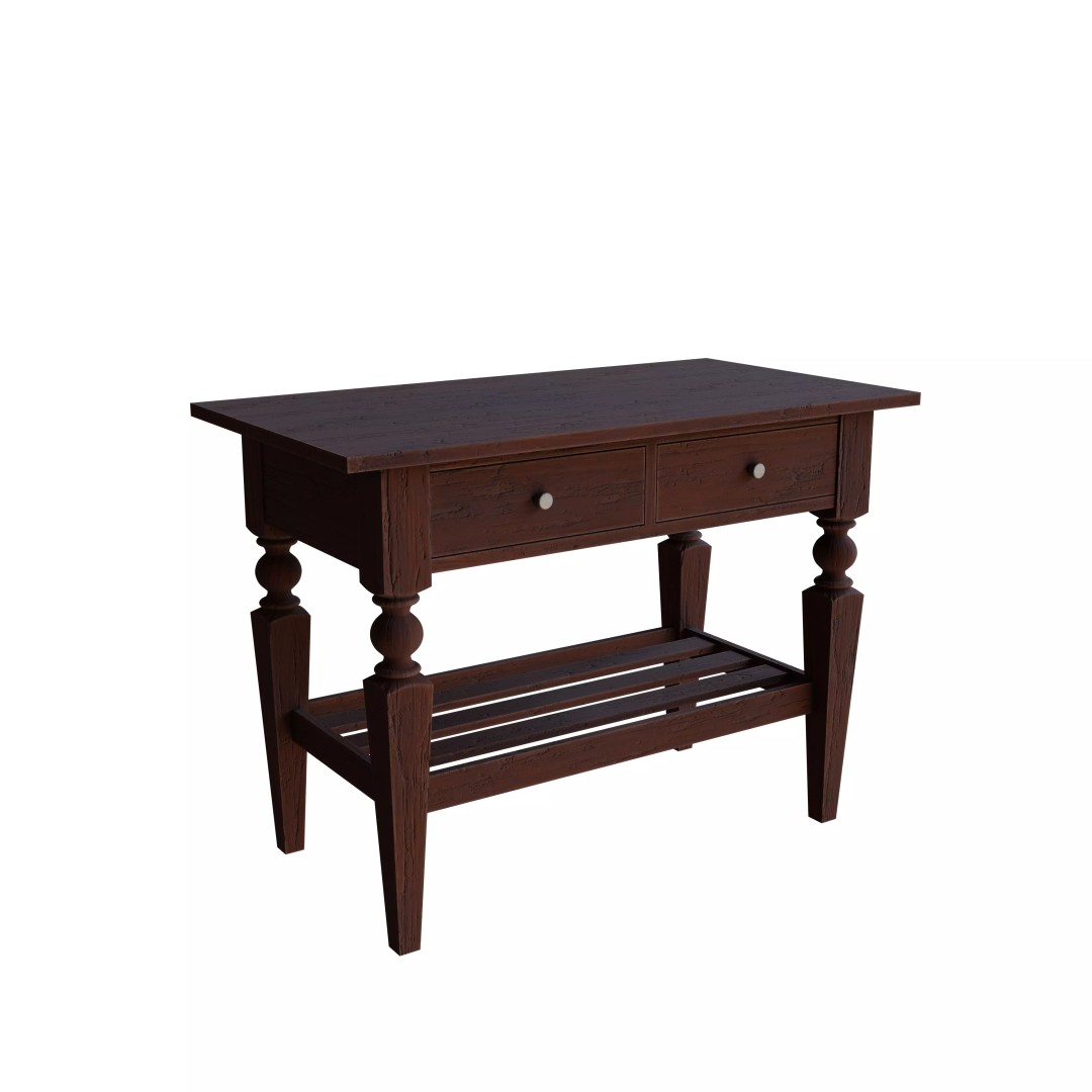 Wooden Table 3D Model – Modern Furniture Asset, PBR Textures, FBX - View 2