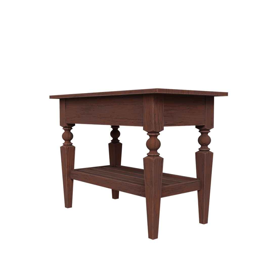 Wooden Table 3D Model – Modern Furniture Asset, PBR Textures, FBX - View 20
