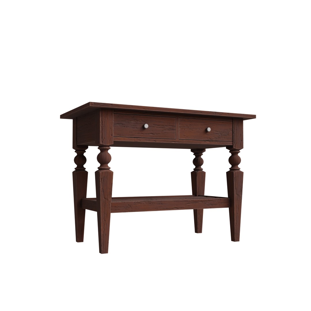 Wooden Table 3D Model – Modern Furniture Asset, PBR Textures, FBX - View 6