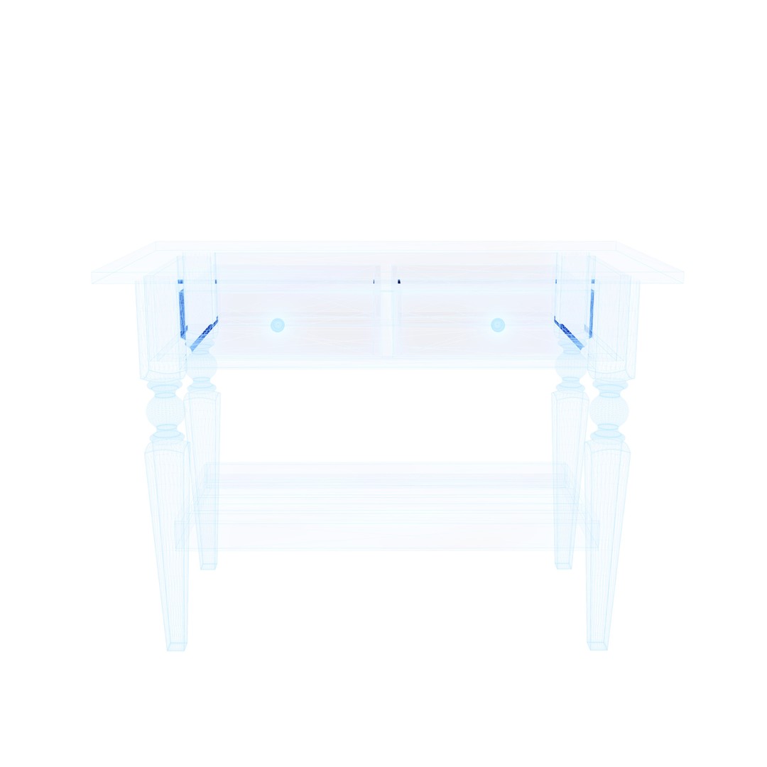 Wooden Table 3D Model – Modern Furniture Asset, PBR Textures, FBX - View 9