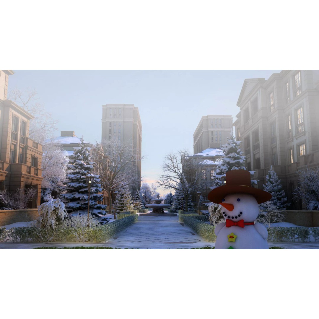 Residential Snow Scene 3D Model – European-Style Landscape, FBX - View 6