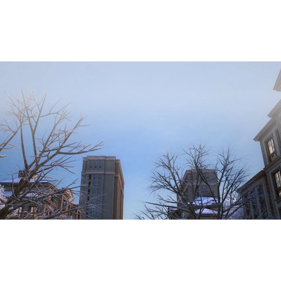 Residential Snow Scene 3D Model – European-Style Landscape, FBX - View 9